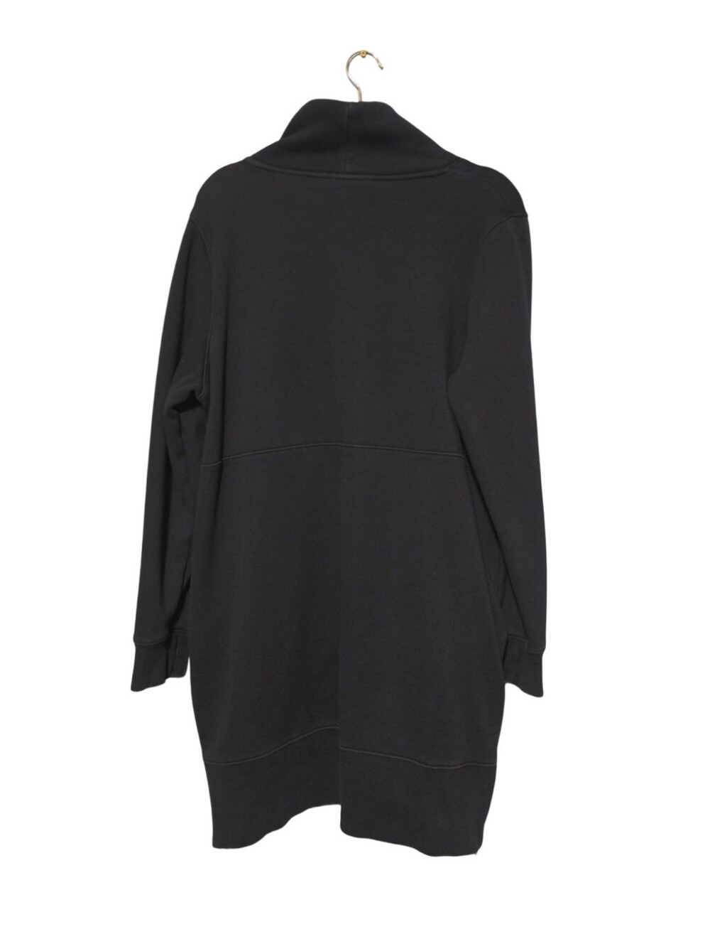ATHLETA Cozy Karma Funnel Neck Dress Womens 1X Black Sweatshirt Athleisure Comfy - Picture 6 of 8